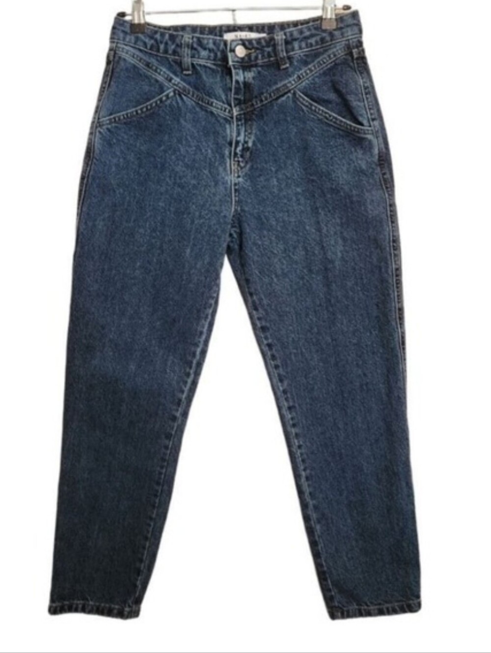 NA-KD WOMEN'S FRONT YOKE WESTERN HIGH RISE STRAIGHT LEG ANKLE JEAN SIZE 8 EU 38